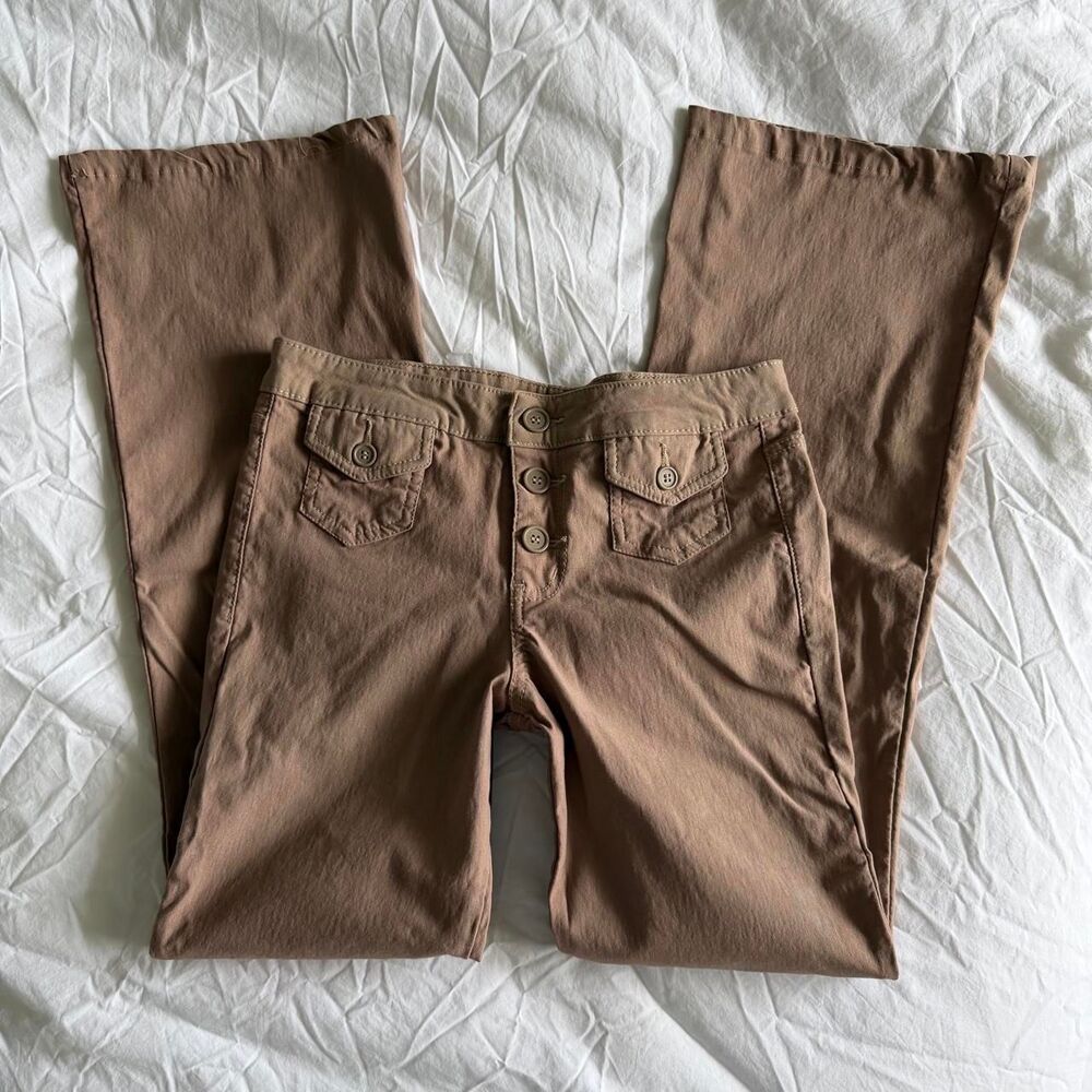 Xhilaration Women's Brown and Tan Trousers